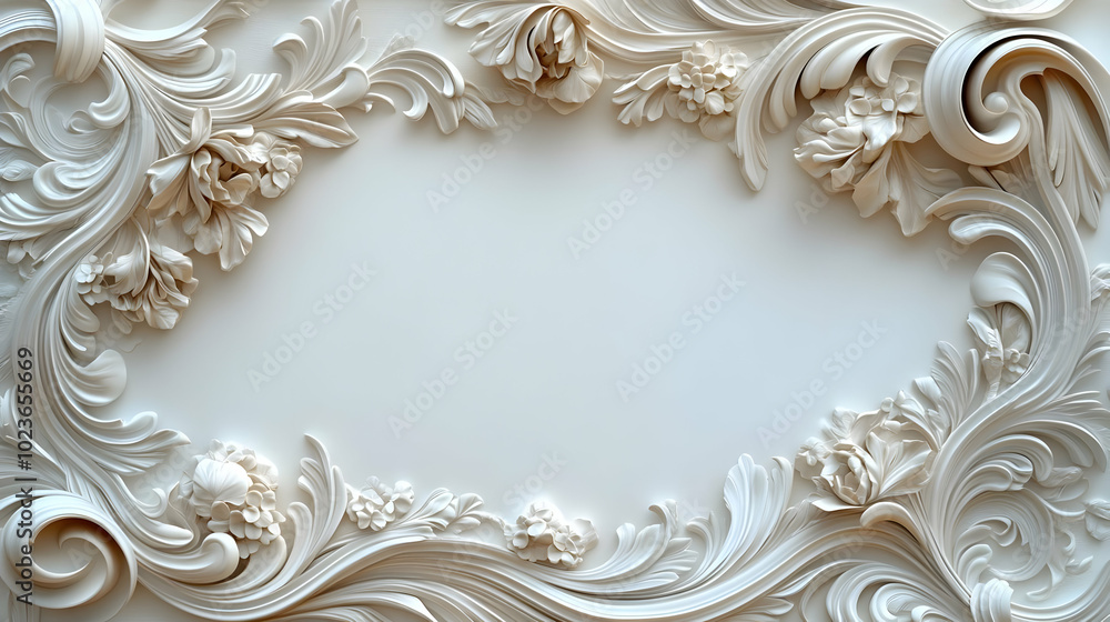 3D Art Nouveau Inspired Frame with AI Pattern Generation Concept: Detailed View of Ornate Organic Lines and Customizable Space - Elegant Design for Creative Mastery 3D Art Nouveau Inspired Frame with AI Pattern Generation Concept: Detailed View of Ornate Organic Lines and Customizable Space - Elegant Design for Creative Mastery