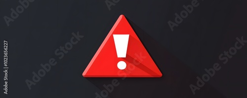 Free Download A striking red warning sign featuring an exclamation mark, ideal for alerts and notifications in various digital designs. - GFXLoad
