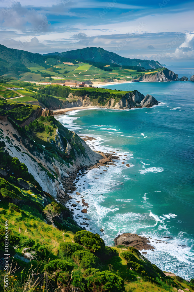 Diverse Landscapes across the Iberian Peninsula: Green Meadows, Vineyards, Coastal Line, and Historical Ruins Diverse Landscapes across the Iberian Peninsula: Green Meadows, Vineyards, Coastal Line, and Historical Ruins