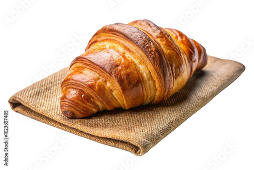 Delicious croissant on transparent  png