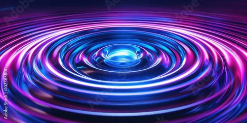 Abstract Energy Light Lines Flow in BlueViolet Background