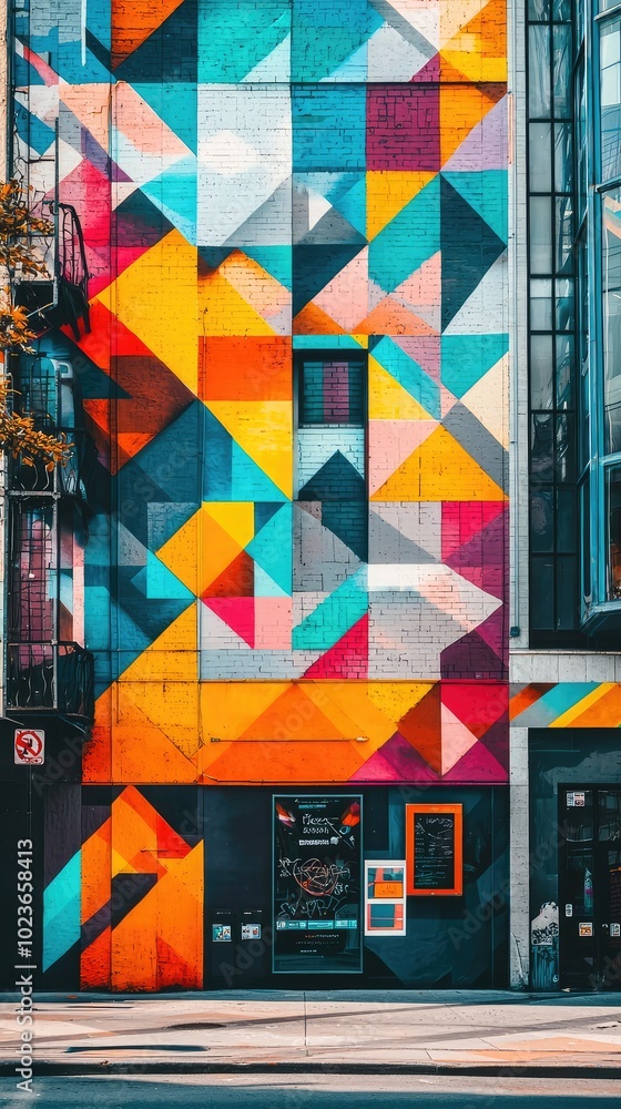 Colorful Urban Art on a Building Wall Colorful Urban Art on a Building Wall