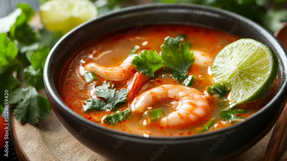 Spicy Shrimp Soup with Fresh Herbs and Lime Spicy Shrimp Soup with Fresh Herbs and Lime