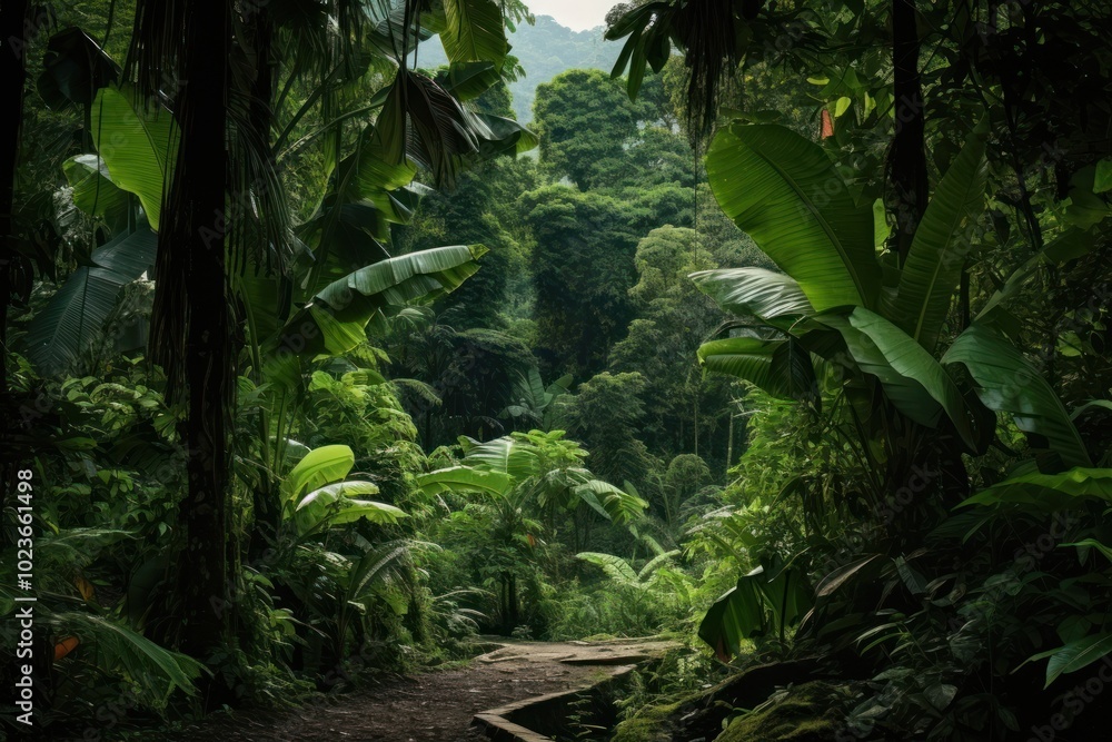 Tropical Jungle vegetation outdoors woodland. Tropical Jungle vegetation outdoors woodland.