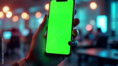 Mockup space of a mobile screen in a office using technology. ocial media content app scroll and contact planning a digital project