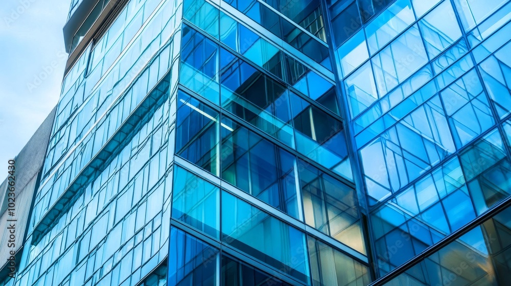 Contemporary glass-clad office building Contemporary glass-clad office building