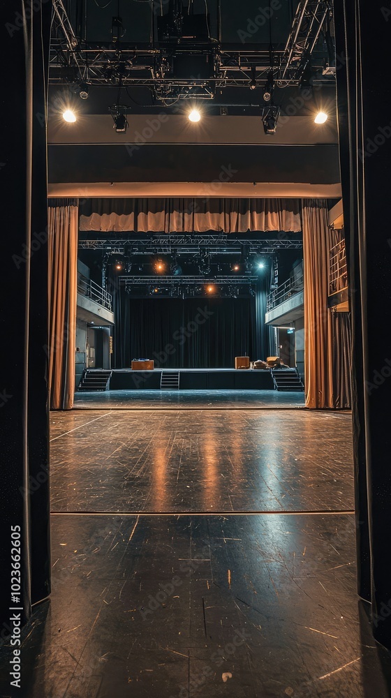 Empty Auditorium Ready for Theatrical Performance Empty Auditorium Ready for Theatrical Performance