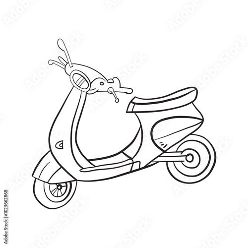 illustration of  motorbike