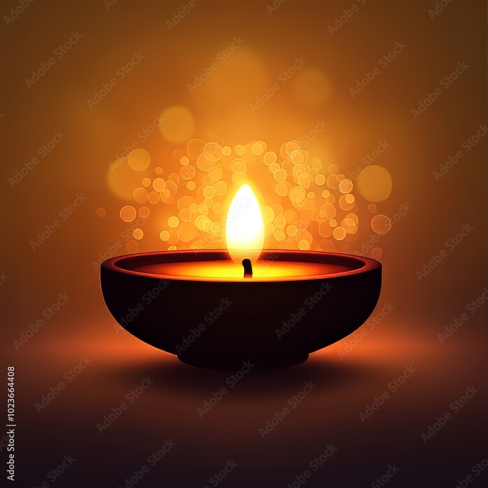Diwali lamp silhouette with a warm, inviting glow against a vibrant background. Diwali lamp silhouette with a warm, inviting glow against a vibrant background.