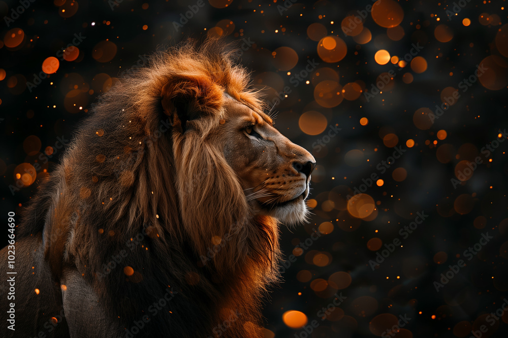 Naklejka premium A majestic lion.