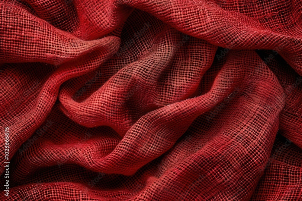 Close up of red texture fabric cloth textile background Close up of red texture fabric cloth textile background