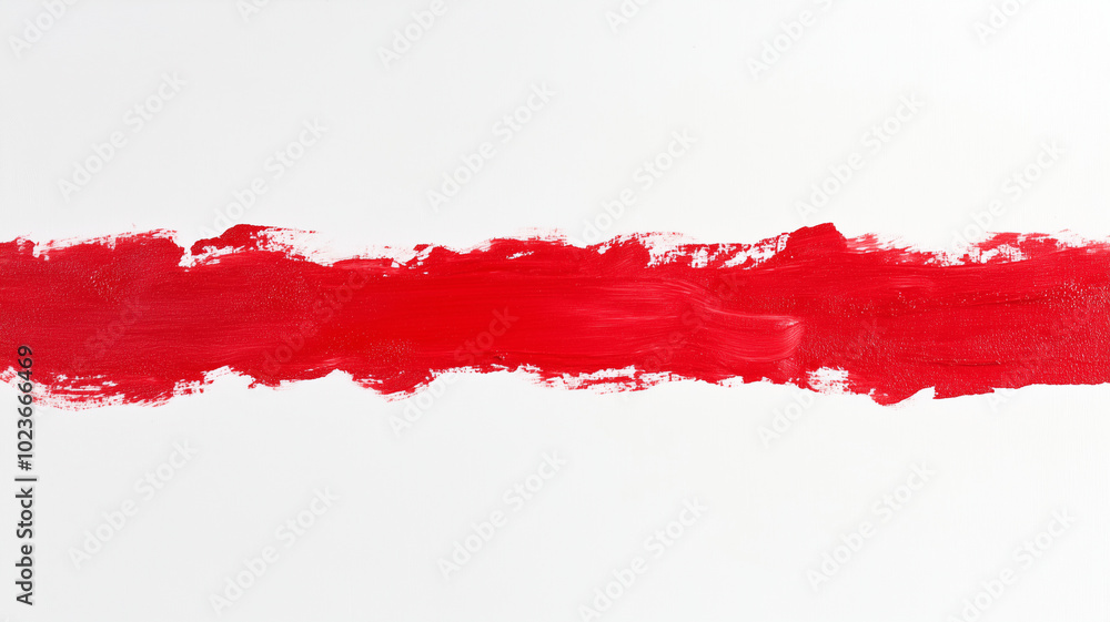 Bright red paint splash on white background creates striking visual impact Bright red paint splash on white background creates striking visual impact