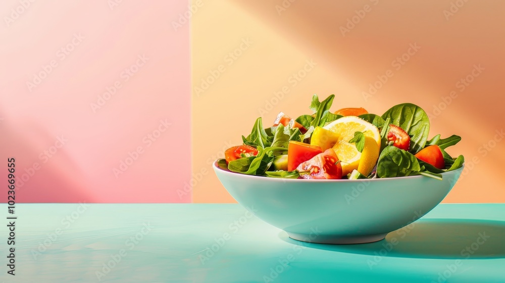 Sweet Sensations Miracle Fruit Salad with Lemon Dressing on Minimalist Table Sweet Sensations Miracle Fruit Salad with Lemon Dressing on Minimalist Table