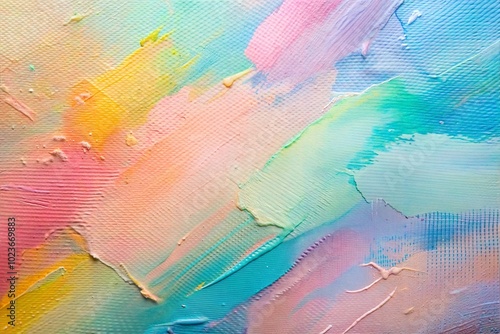 Wallpaper Mural Pastel colors abstract painting on textured canvas Torontodigital.ca