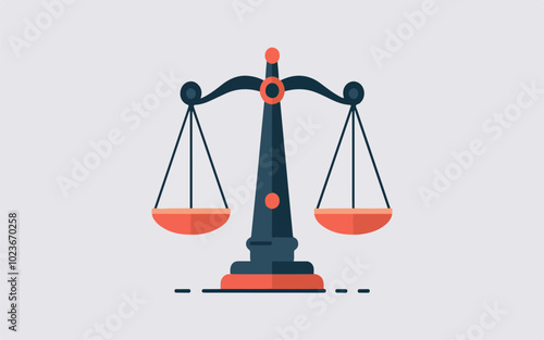 Scales of justice with equal weights, representing fairness.eps