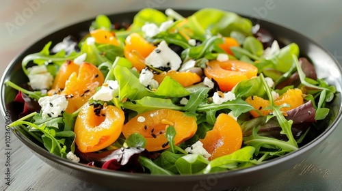 Fresh and Vibrant Apricot Salad with Mixed Greens and Goat Cheese A Deliciously Healthy Culinary Delight