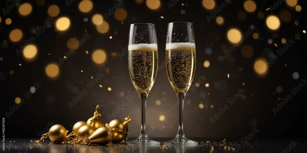 A festive theme featuring champagne wine. AI generated. A festive theme featuring champagne wine. AI generated.