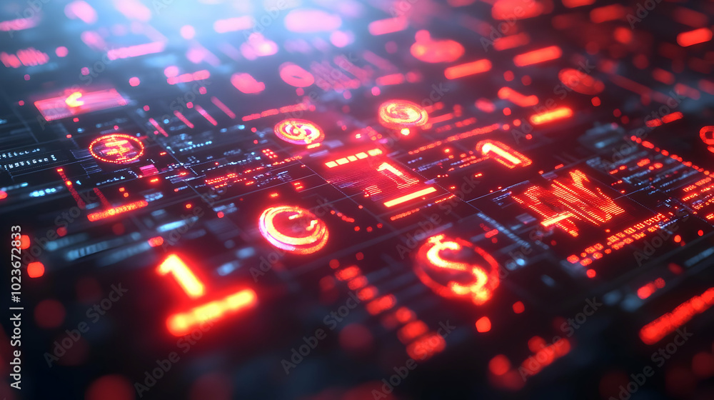 3D Macro Shot of a Glowing Holographic Financial Report with Currency Symbols and Discount Icons, Isolated on White Background, Perfect for Business Analysis and Marketing Strategies 3D Macro Shot of a Glowing Holographic Financial Report with Currency Symbols and Discount Icons, Isolated on White Background, Perfect for Business Analysis and Marketing Strategies