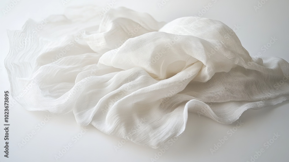 Obraz premium Textured Scarf on White Background