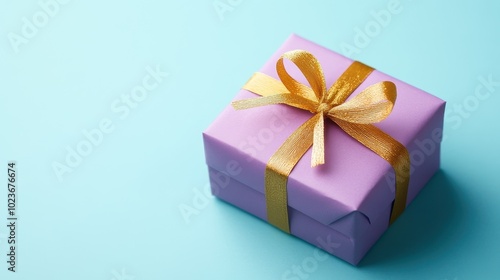 Vibrant Gift Box with Shimmering Gold Ribbon