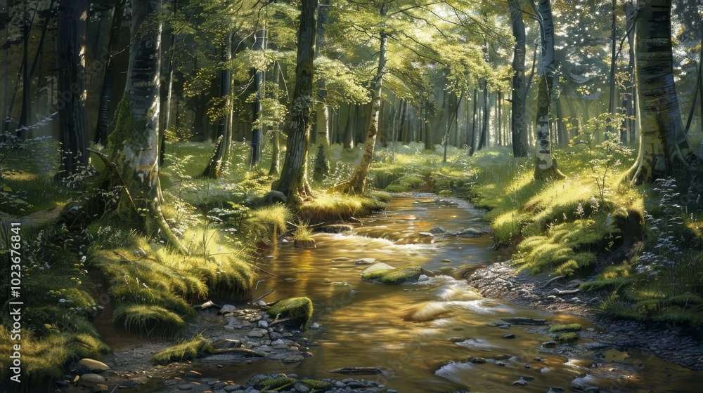 Enchanted Forest Sunlit Creek Serenity Enchanted Forest Sunlit Creek Serenity