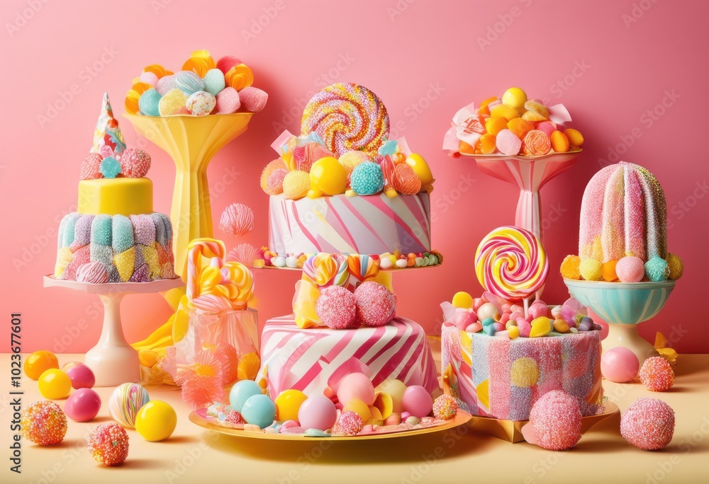 vivid candy displays bright backgrounds showcasing array colorful treats sweet delights playful arrangements, rainbow, lgbtq, lgbt, pride, love, equality vivid candy displays bright backgrounds showcasing array colorful treats sweet delights playful arrangements, rainbow, lgbtq, lgbt, pride, love, equality