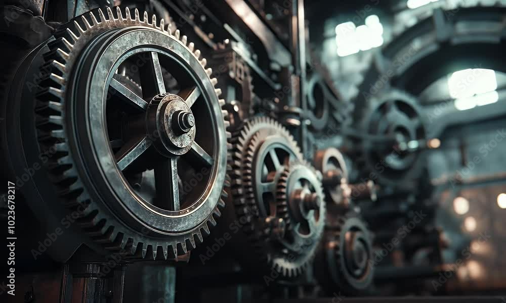 Close-up of intricate, aged gears showcasing mechanical engineering and industrial design. Close-up of intricate, aged gears showcasing mechanical engineering and industrial design.