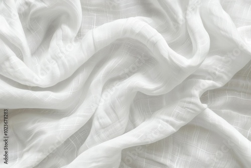 White linen texture as background