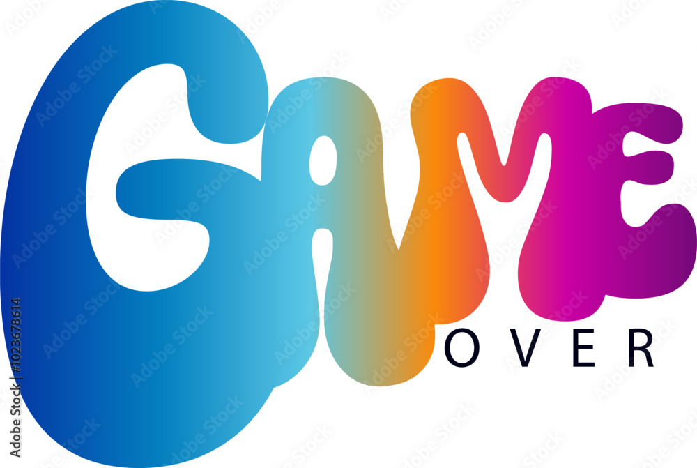 game over, game over gradient text, Game over background game over, game over gradient text, Game over background