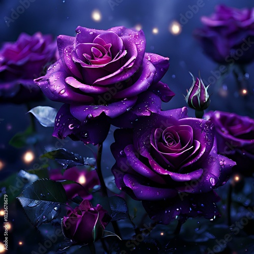 purple roses