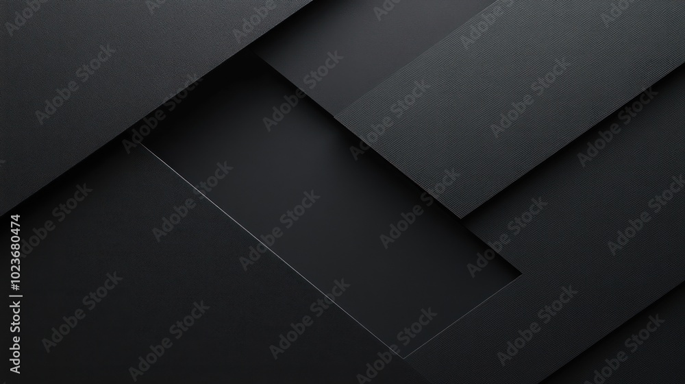 Abstract Black and White Geometric Shapes Interlocking Design, Minimalist Style. Abstract Black and White Geometric Shapes Interlocking Design, Minimalist Style.