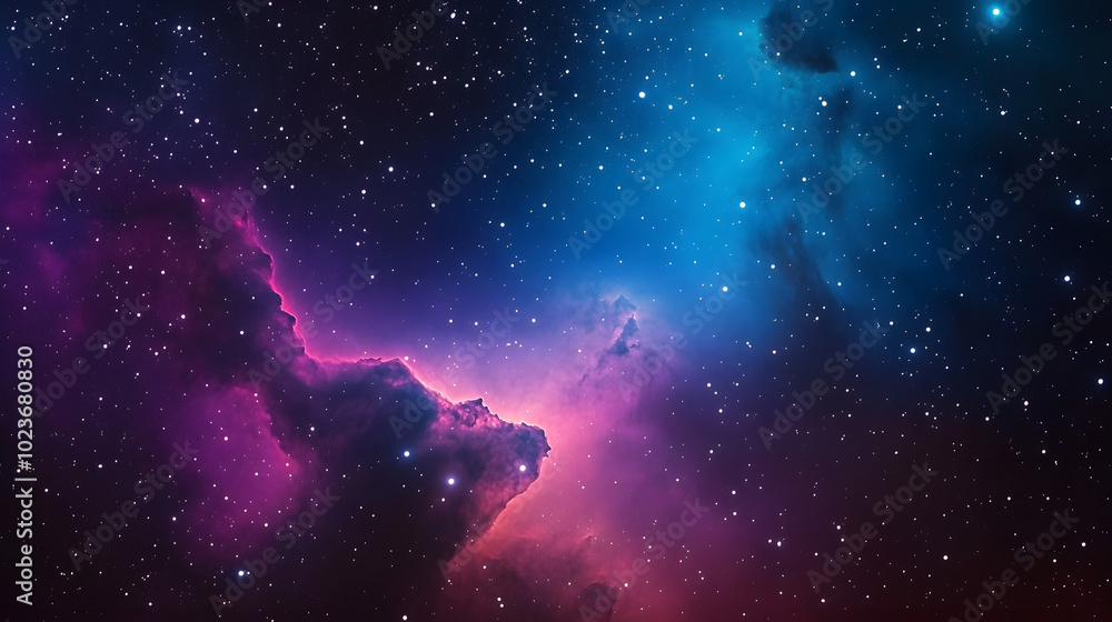 Explore a stunning deep space background with vibrant nebula clouds and twinkling stars, inspiring awe and peace in a cosmic scene Explore a stunning deep space background with vibrant nebula clouds and twinkling stars, inspiring awe and peace in a cosmic scene