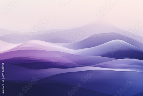 A mountain range with purple hills