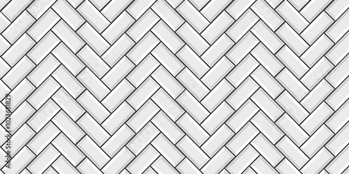 Brick wall seamless pattern. Seamless metro background. White kitchen backsplash. Ceramic pattern. Apron faience print. Cement texture. Vintage stone surface. Vector illustration.