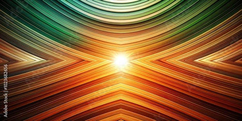 Abstract geometric composition with orange brown green colors and light semicircle photo