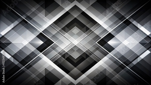 Abstract geometric elegance in black, white, and dark gray colors photo