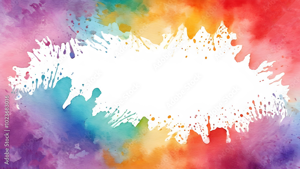 Fototapeta premium Watercolor template frame design for greeting card. Invitation card template suitable for wedding, greeting, banner, cover. invitation card template design.