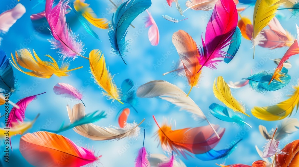 Vibrant Feathers A Kaleidoscope of Colors Soaring in the Sky Embracing Freedom and Nature Vibrant Feathers A Kaleidoscope of Colors Soaring in the Sky Embracing Freedom and Nature