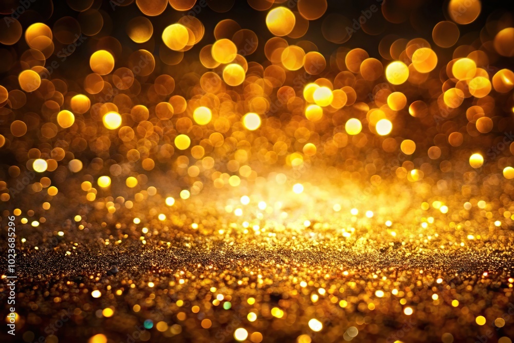 abstract golden glitter background with light effect and bokeh on black color fisheye abstract golden glitter background with light effect and bokeh on black color fisheye