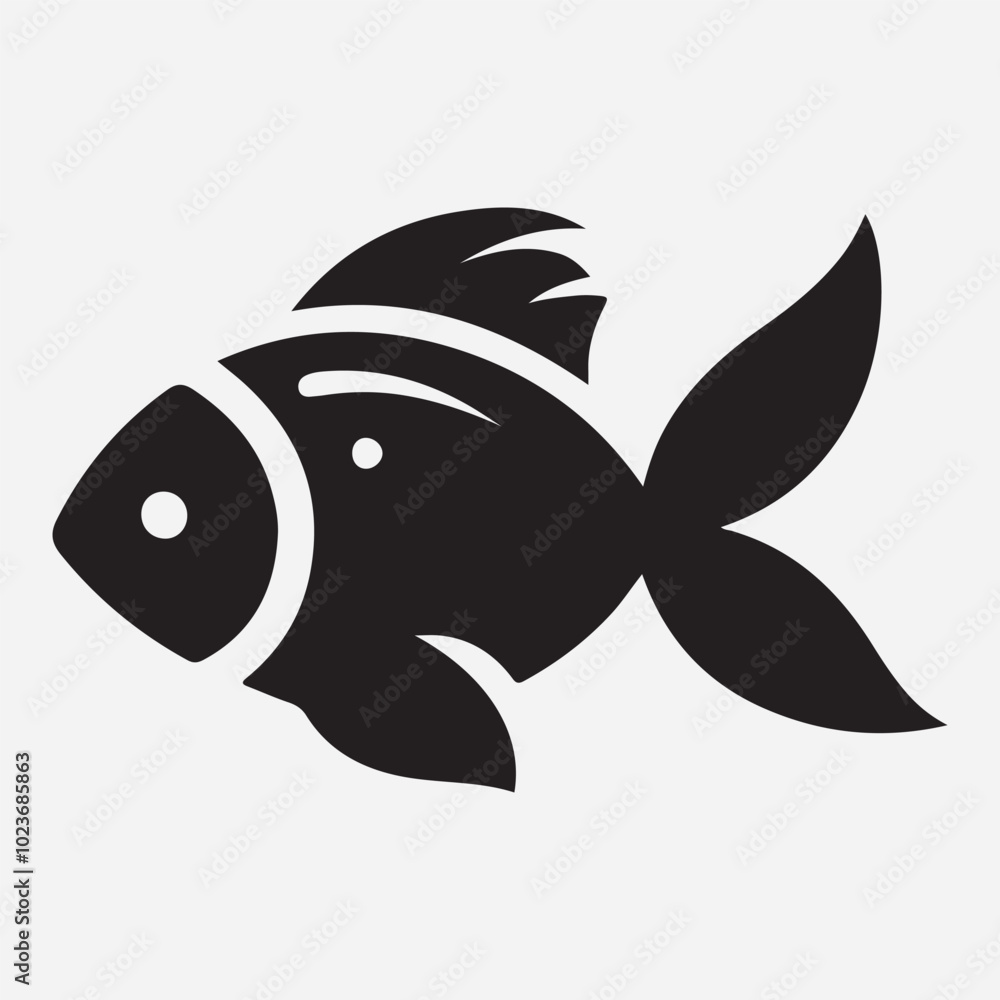 Obraz premium Fish silhouette vector image iollustration and artwork