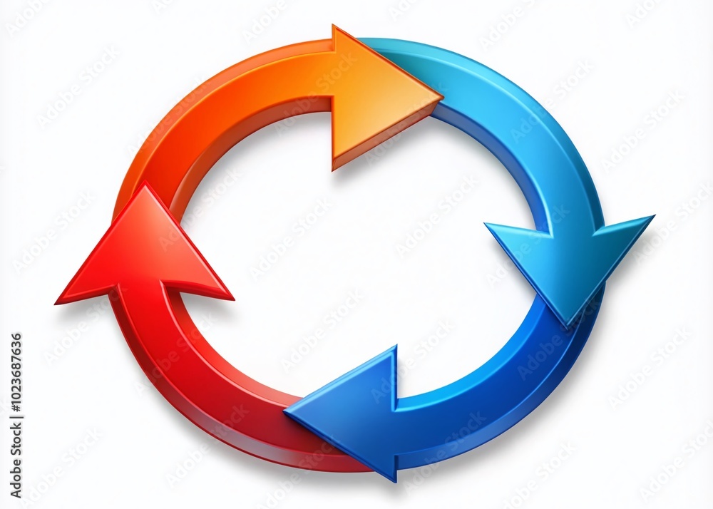 Double-headed arrows in a circular motion symbolize reciprocal exchange, mutual support, and healthy trade, conveying connection, cooperation, and balance in business and personal relationships. Double-headed arrows in a circular motion symbolize reciprocal exchange, mutual support, and healthy trade, conveying connection, cooperation, and balance in business and personal relationships.