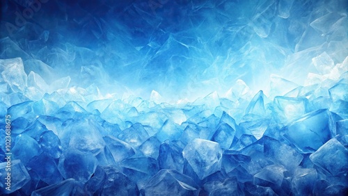 Abstract blue ice texture background in blue and white gradient