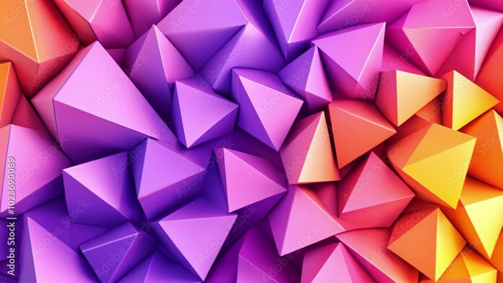 Abstract geometric pattern with colorful 3d triangles and pyramids Abstract geometric pattern with colorful 3d triangles and pyramids