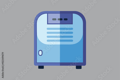 Home appliance, dehumidifier vector art illustration.