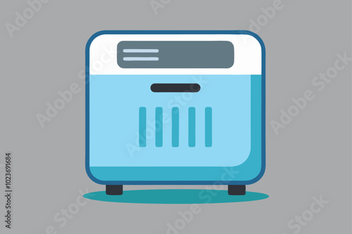 Home appliance, dehumidifier vector art illustration.