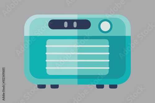 Home appliance, dehumidifier vector art illustration.