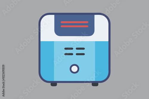 Home appliance, dehumidifier vector art illustration.