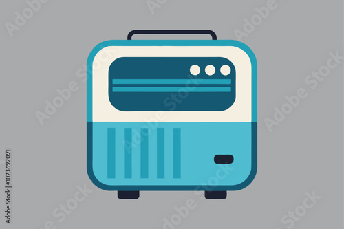 Home appliance, dehumidifier vector art illustration.