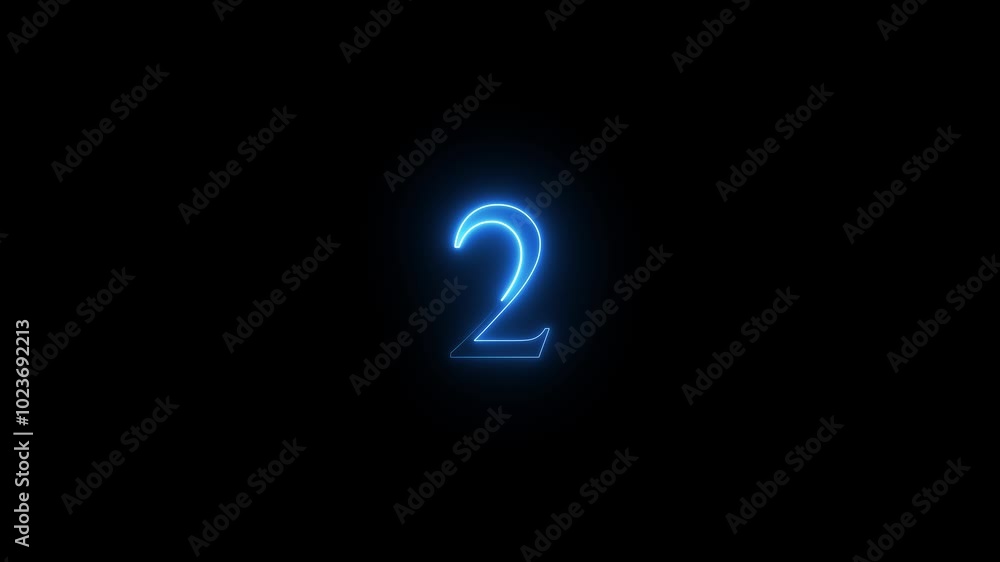 neon number 2 animated video neon number 2 animated video