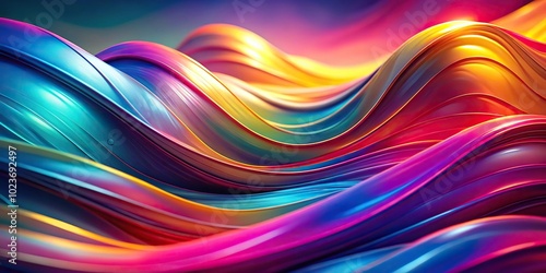 Abstract colorful fluid gradient background with wavy dynamic shapes